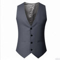 M-7XL Spring/summer Man Suit Vest Sleeveless Vest with Adjustable Waist Single Breasted Solid Color Business Suit Vest Wedding