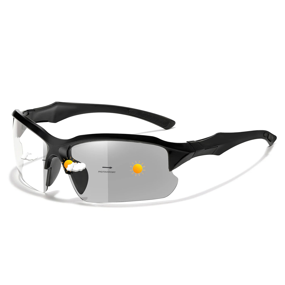 Photochromic Sunglasses for Men Women Outdoor Mtb Bicycle Cycling Running Eyewear Windproof Goggles Oversize Shades
