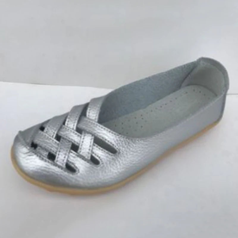 Loafers For Women 2021 Hollow Out New Moccasins Women'S Ballet Flats Pu Leather Female Shoes Woman Loafers Tenis Feminino