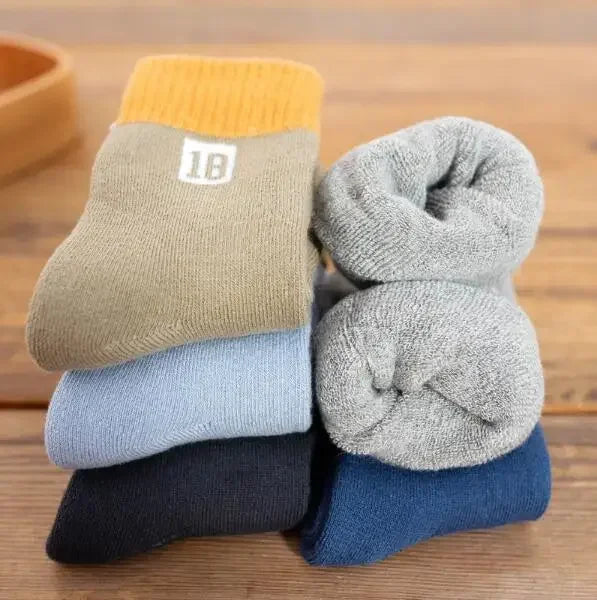 5 Pairs/Lot Kids Scoks Autumn Winter Kids Warm Thicken Cotton Socks Unisex Boys Girls Cute Cartoon Animal Socks