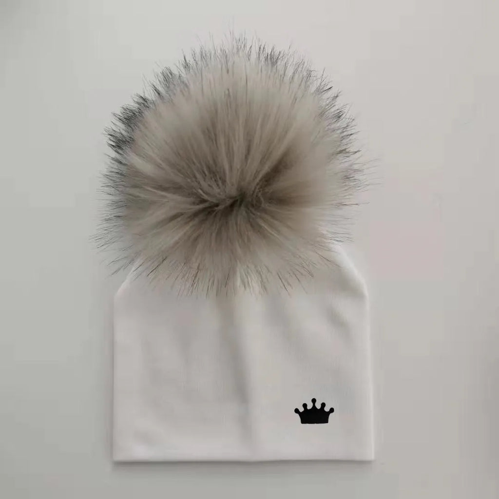 baby boy hat newborn cotton hats baby pom pom crown photo props children's kids hat  boy accessories toddler cap bonnet