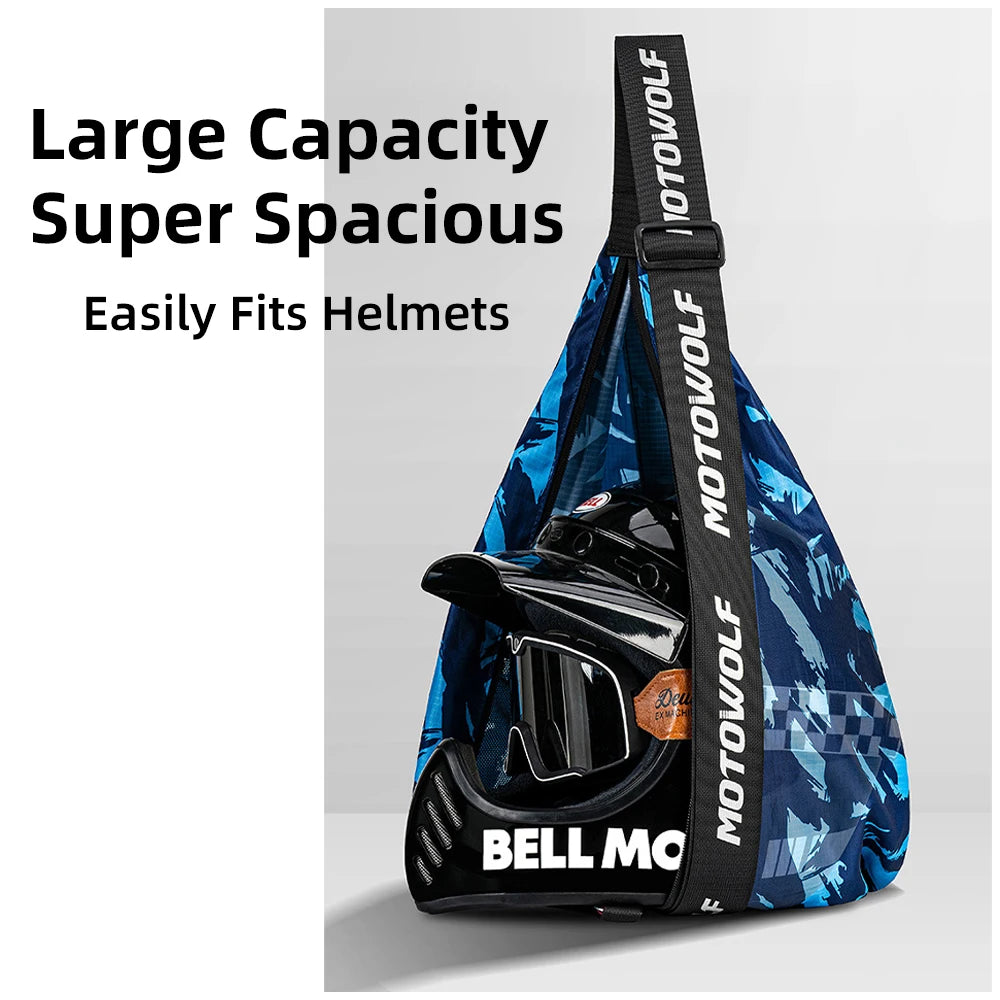 Simple Style Motorcycle Helmet Bag for Men Women Full Face Helmet Backpack Outdoor Sport Cycling Travel Bag Water-Repellent