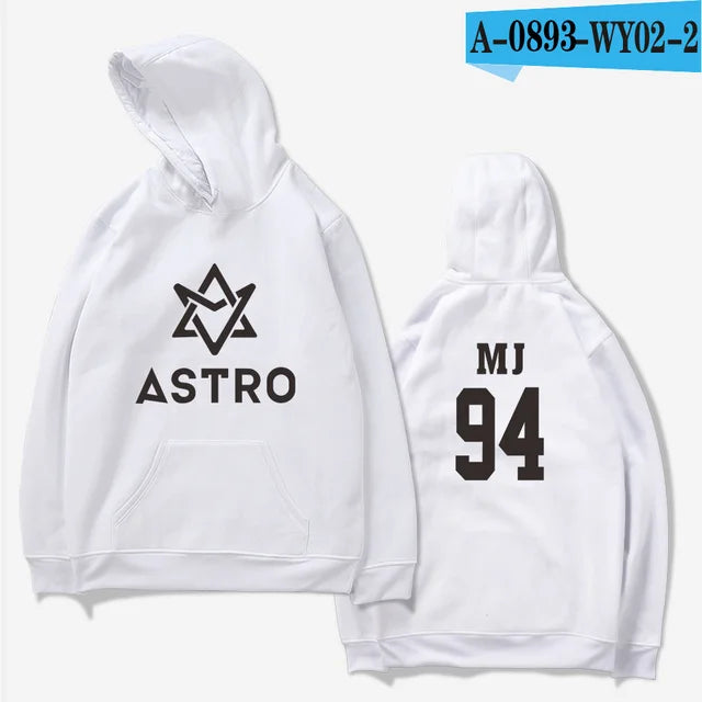 Kpop ASTRO STAR Group Printed Hoodies Moletom Harajuku Sweatshirt Casual Zipper Hoodie Streetwear Jacket Men/Women Clothing