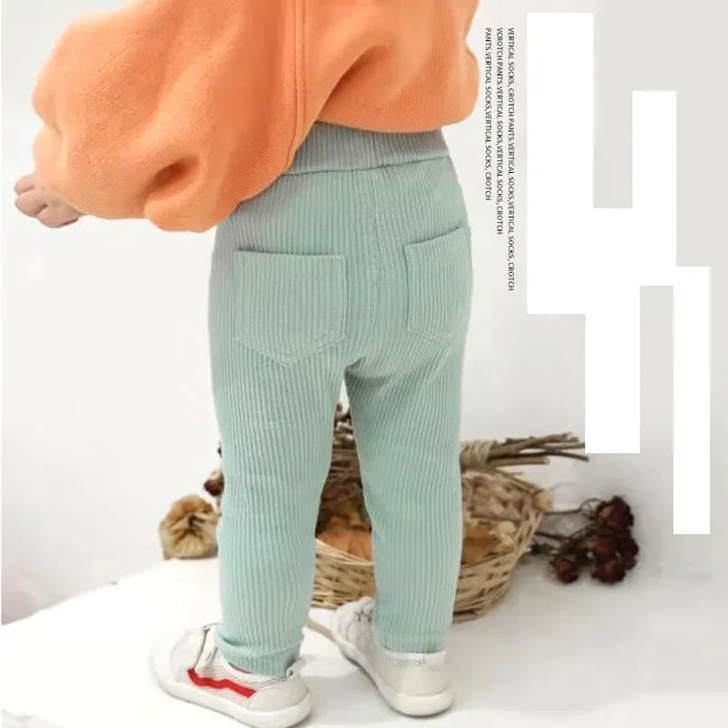 Baby Girls Boys Pants Kids High Waist Cotton Big PP Pant Spring and Autumn Girl Leggings Trousers Children Clothes 0-6 Years