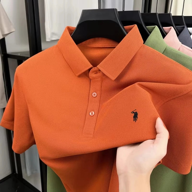 2026 Men's Embroidered Polo Shirt, Premium Summer Casual Business Sports Short Sleeve, Quick Dry Breathable