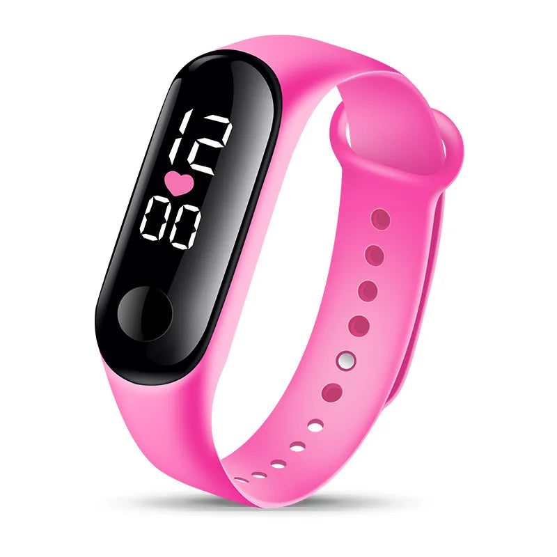 Candy Color Kids Children Watches Birthday Gift For Boy Girls Silicone Strap Watch LED Digital Kid Watch Fashion Sport Bracelet