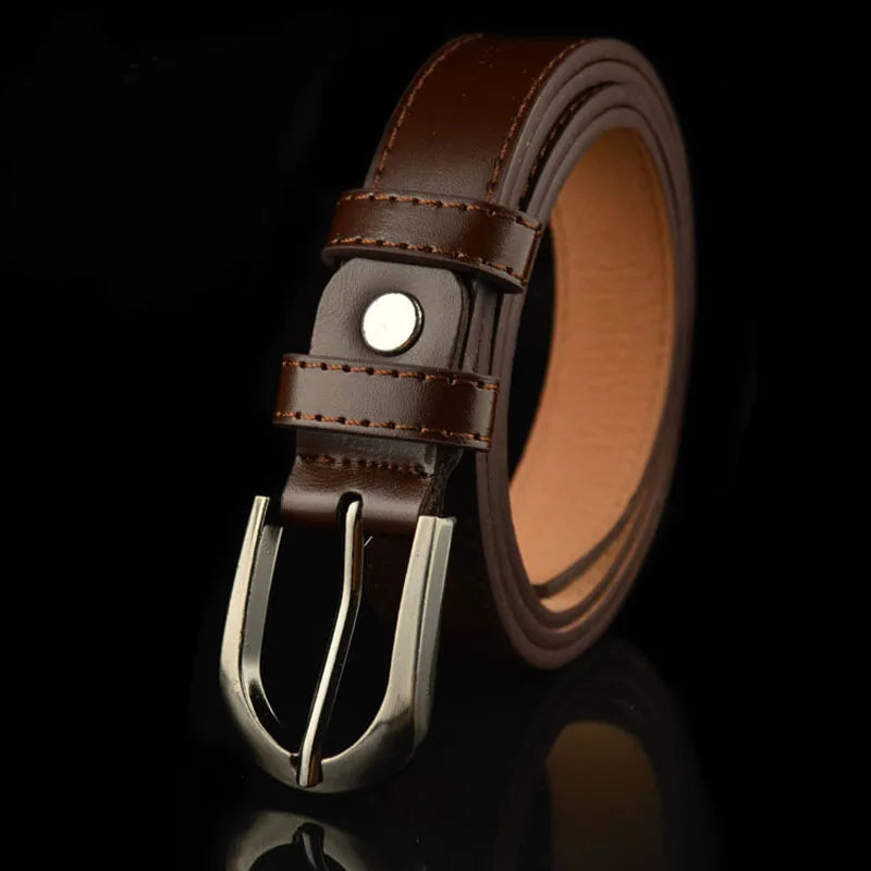 High Quality Children Black Leather Belts for Boys Girls Kids Casual Waist Strap Belt Waistband for Jeans Pants Trousers 2.3cm