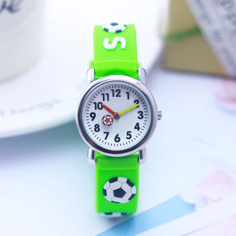 2026 children boys cartoon quartz watches kids students 3D football anime sports watches for birthday gifts relogio feminino