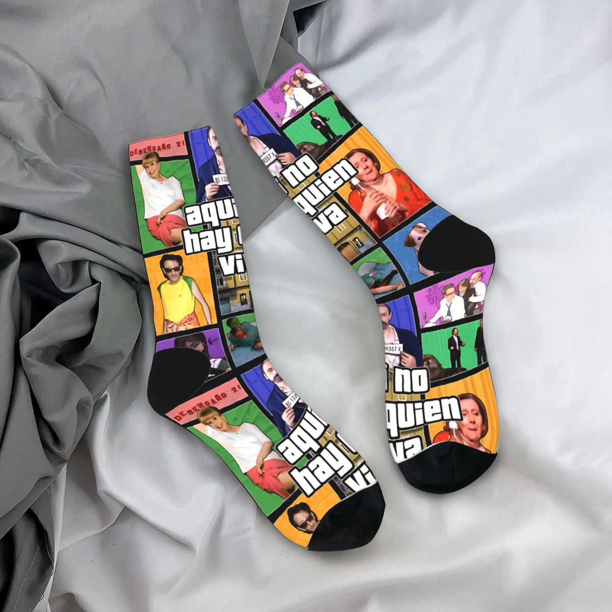 Aquí No Hay Quien Viva Socks  Design Stockings Non Slip Adults Men Socks Medium Soft Winter Elegant Running Sports Socks