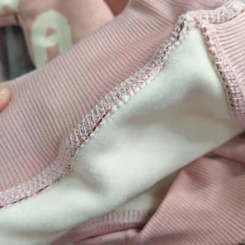 1-7T Children Long Sleeved Jacket Fur Padded Cute Girls Coat Kids Autumn Sweet Cherry Checkered Pattern Warm Cardigan Outwear
