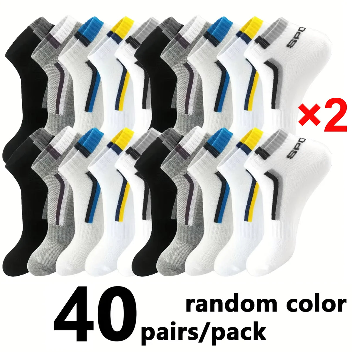 30Pairs Men Socks Mesh Breathable Short Casual Socks Color-block Sports Sock Sports Socks Absorb Sweat Ankle