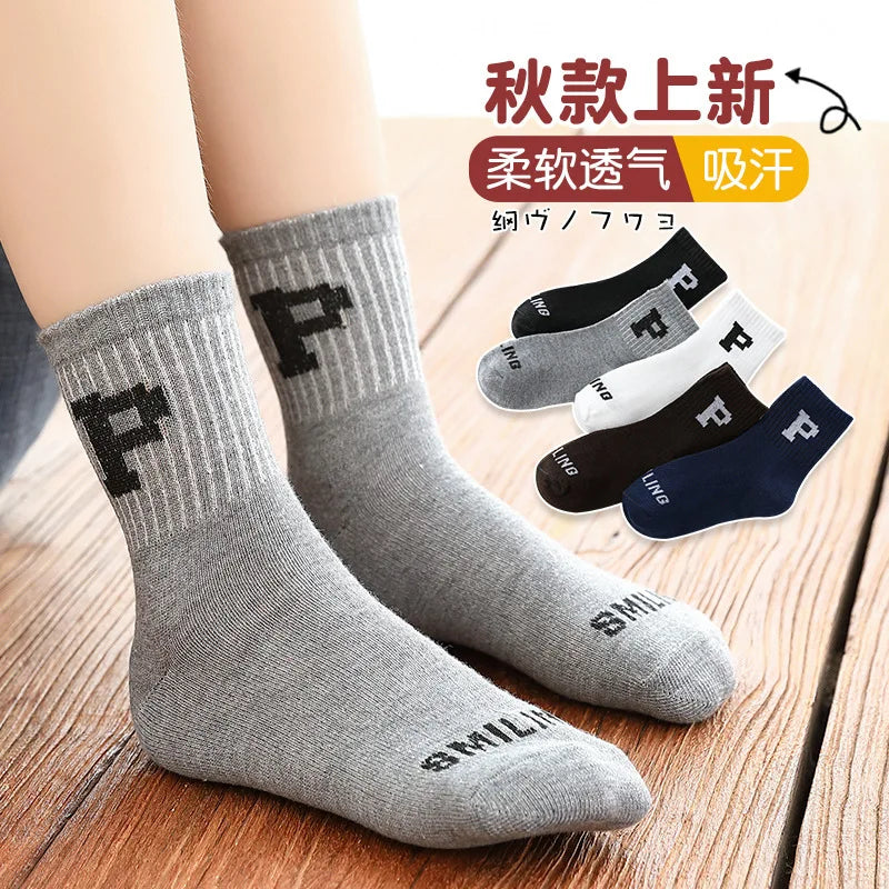 1-12 Years Children's Socks Autumn Casual Socks Boys and Girls Korean Cartoon Autumn Socks Kids Accessories