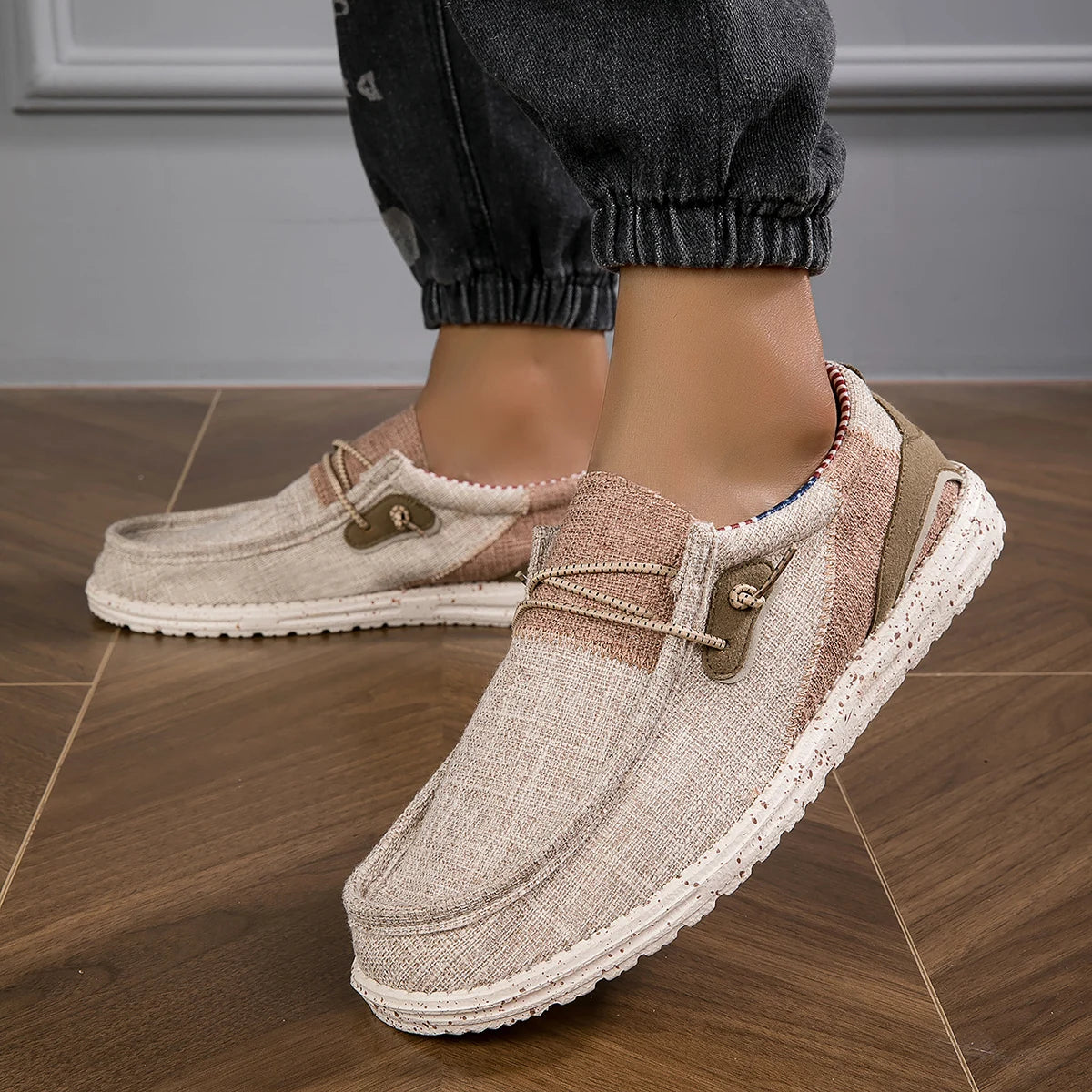 Men's Loafers Lightweight Comfortable Wide-Size Casual Sport Shoes for All Seasons Daily Wear Flat-Soled Men's Footwear