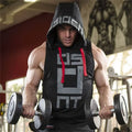 Mens Street Corner Pullovers Fitness Sport Sleeveless Hoodies Gym Bodybuilding Running Training Jogging Cotton Casual Sportswear