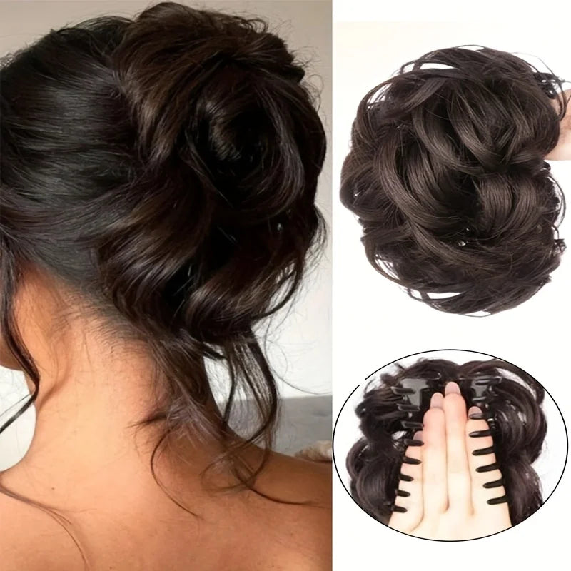 Women's elegant grip clip is simple and easy to wear, synthetic wigs are suitable for everyday wear