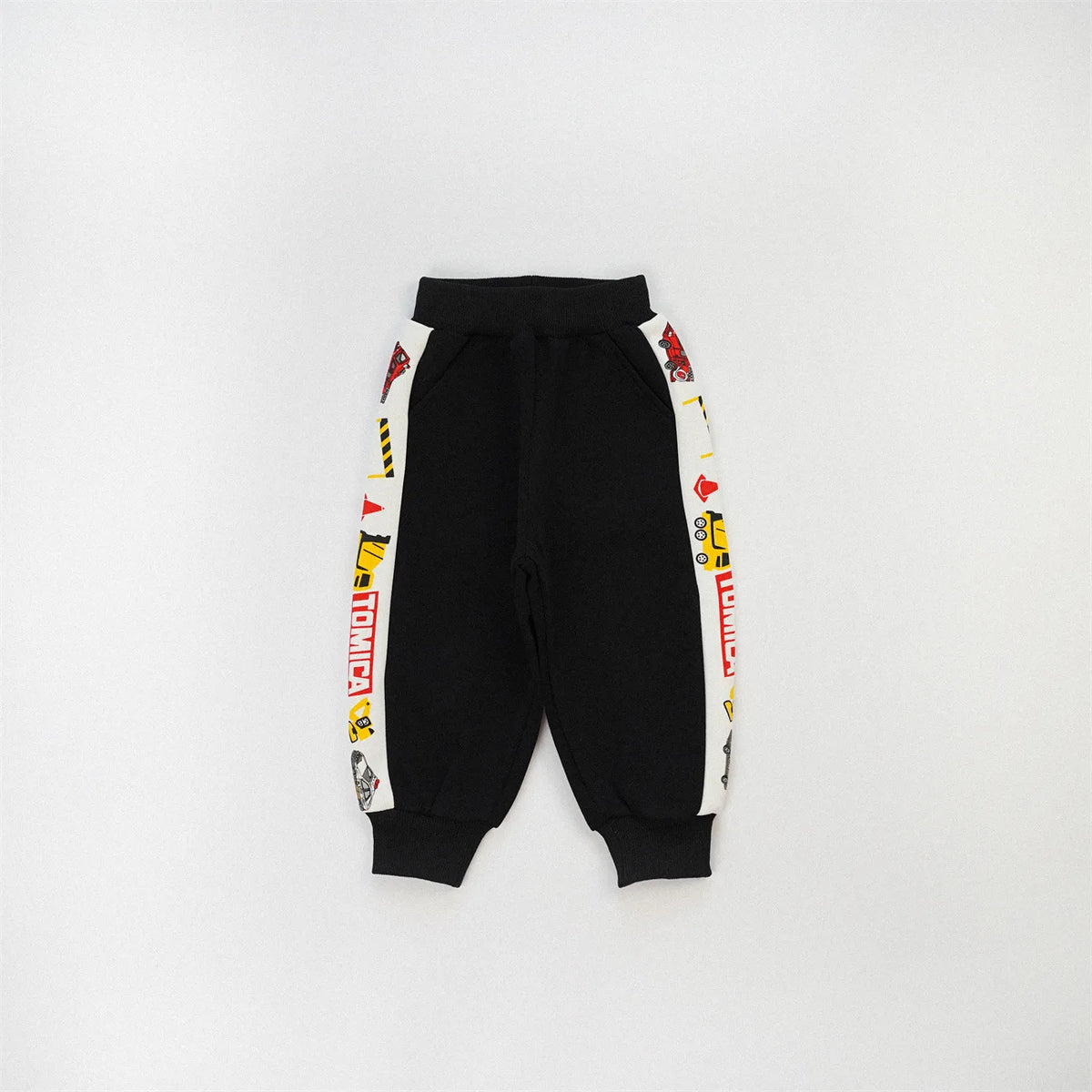 90-150 Kids Jogger Pants 2026 Autumn Car Patchwork, Comfy Breathable Versatile Sports Long Pants for Teenage Boys & Girls