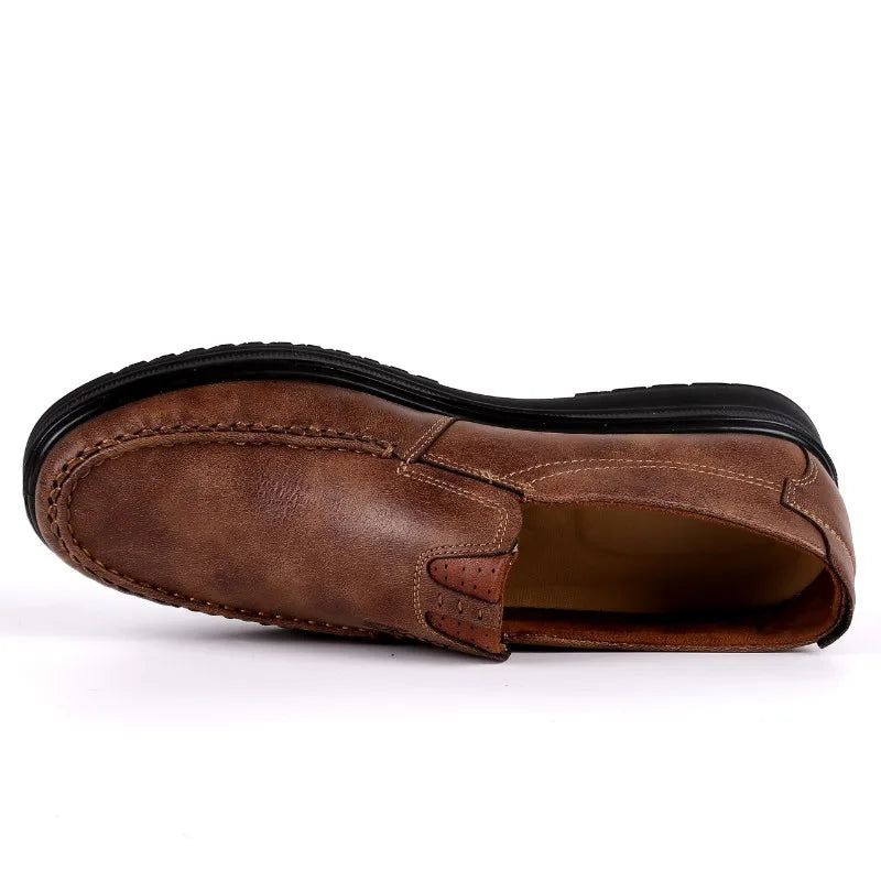 Men's Loafers High Quality Cow Leather Casual Shoes Fashion Handmade Leather Shoes Moccasins Comfort Soft Leather Driving Shoes