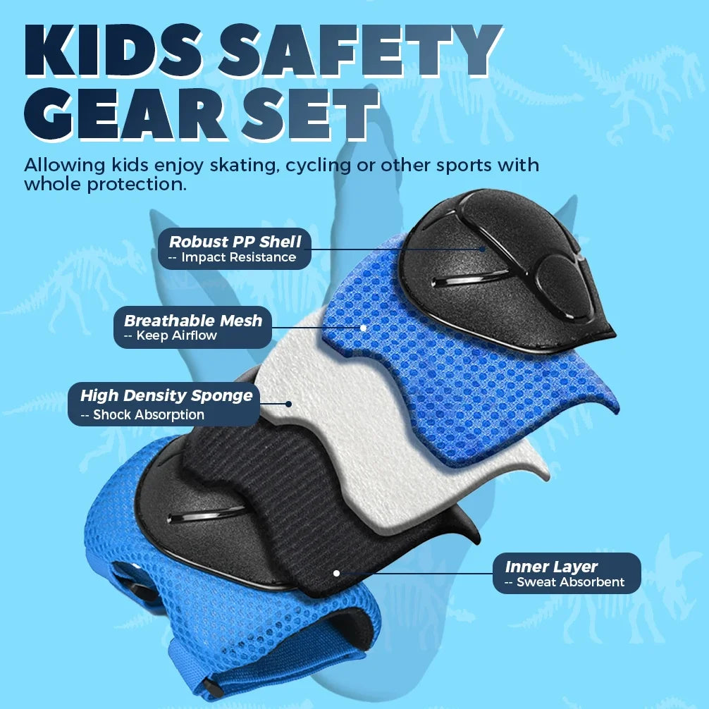 Kids Bicycle Helmet Child Sports Safety Cycling Protection Knee Elbow Pad Sets Balance Bike Roller Skating Helmet Guard