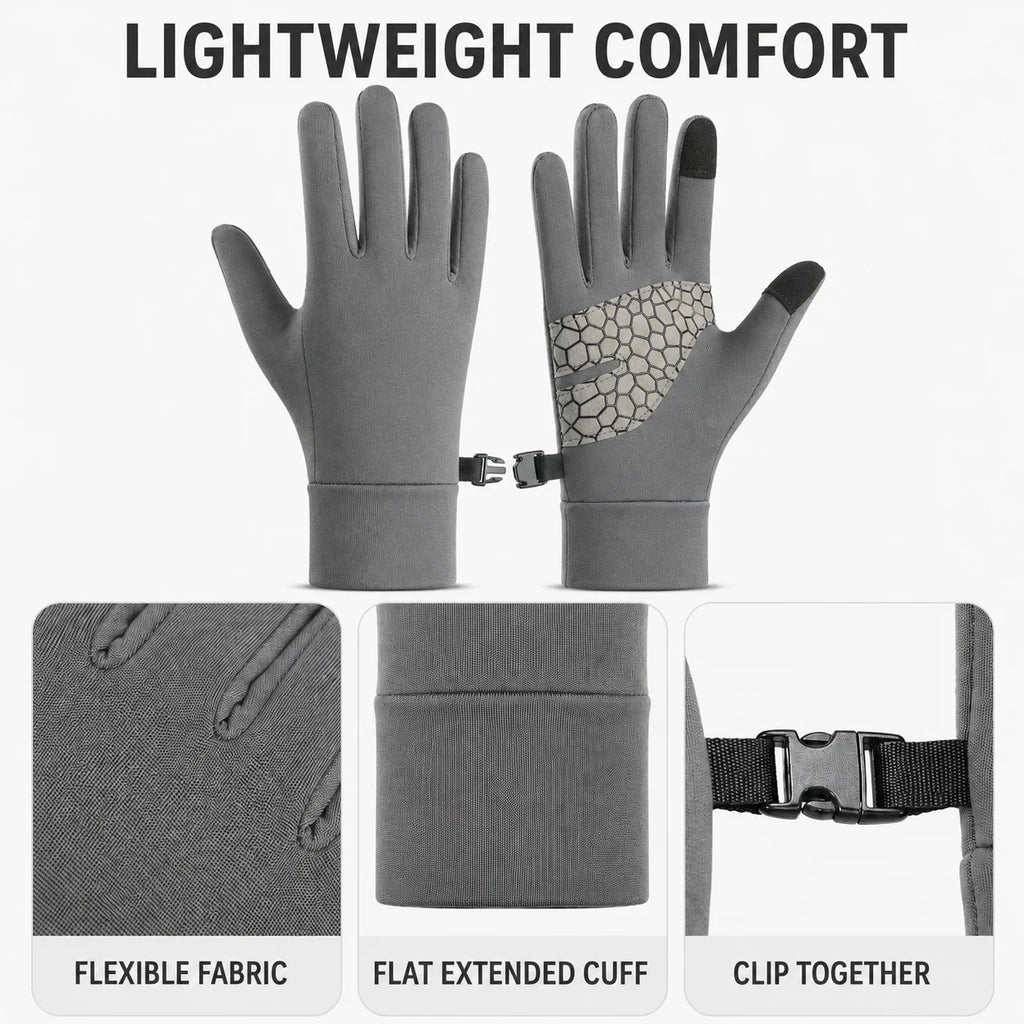 Kids Winter Touchscreen Gloves Warm Fleece Lined Anti Slip Silicone Palm Bike Gloves for Boys Girls Outdoor Cycling Sports