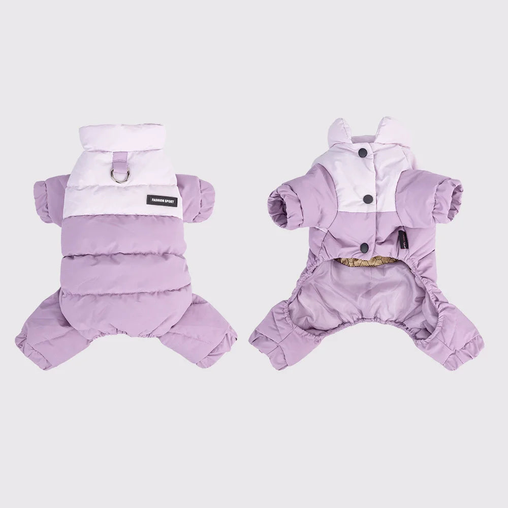 Winter Warmth Cotton Clothing for Pet Thickened Jumpsuit Coat Graphene Windproof Waterproof Pullable Dog Clothes