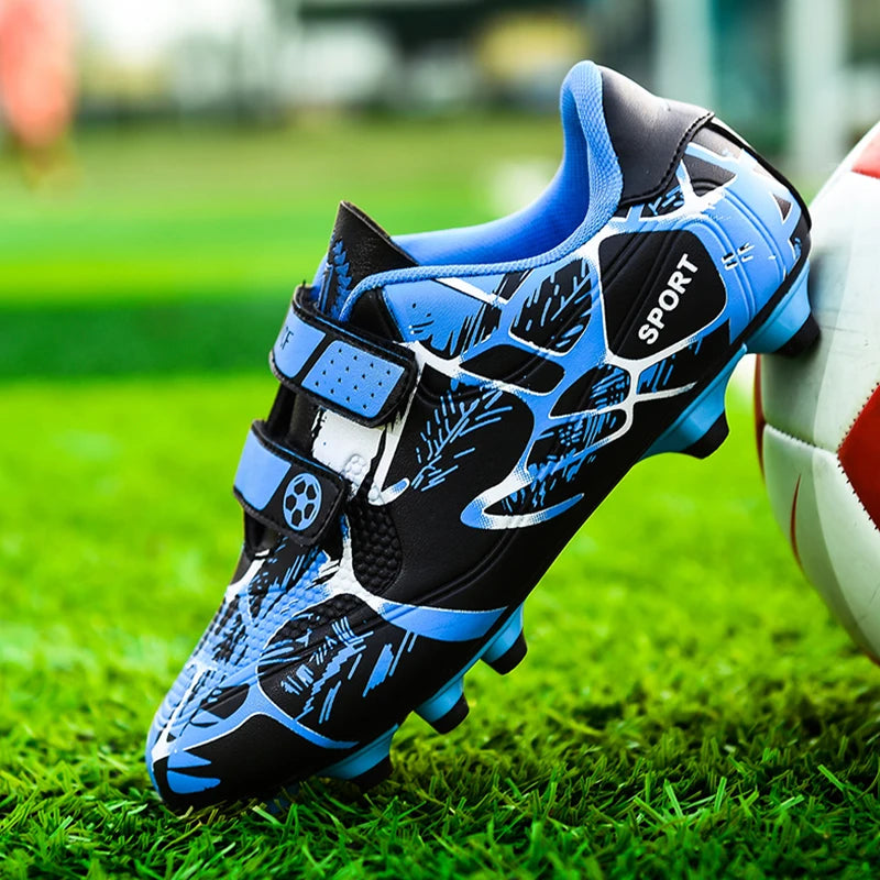 Kids Soccer Shoes FG/TF Football Boots Boys Outdoor Cleats Grass Futsal Cleats Training Sport Footwear Size 33-38