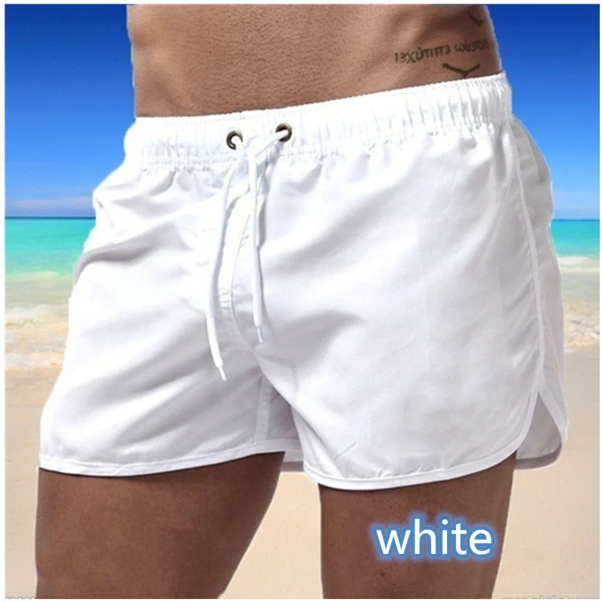 Shorts For Mens 2025 Summer Men's Swimwear Shorts Brand Beachwear Sexy Swim Trunks Men Swimsuits Low Waist Breathable Beach Wear