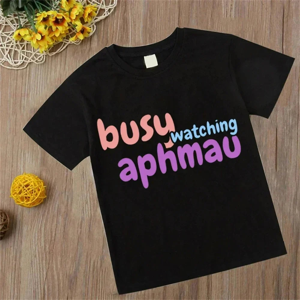 Kids Cotton T-Shirts For Girls Aphmau Printed T-Shirts Boys Outfits Cartoon Anime Girls Womens T-Shirts Cat Print Tops