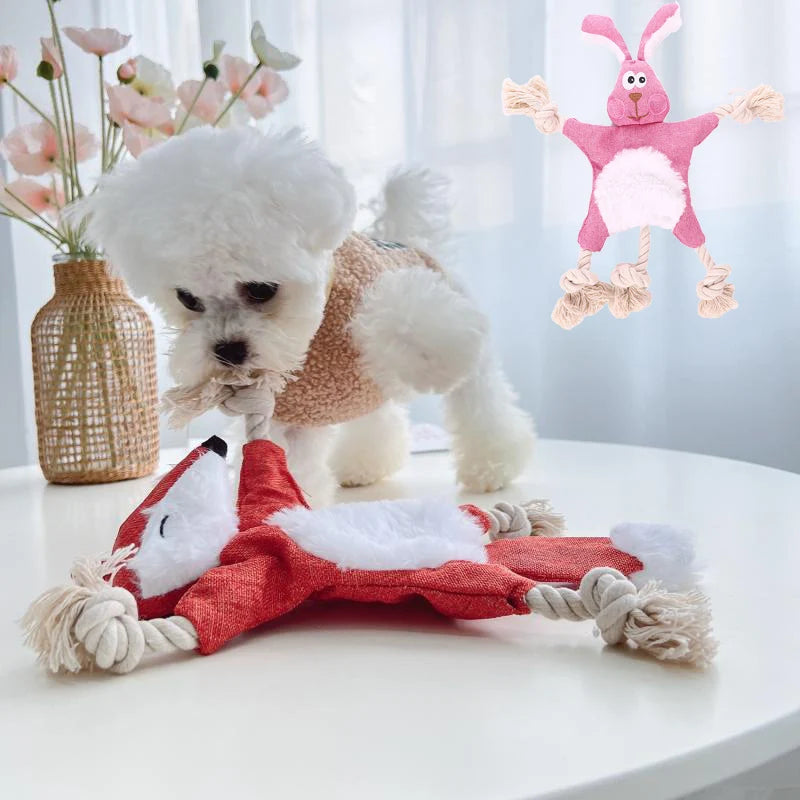No Stuffed Squeaky Pet Toys for Small Medium Dogs Animals Shape with Knot Puppy Dog Chew Toy Chihuahua Pug Juguetes Para Perro