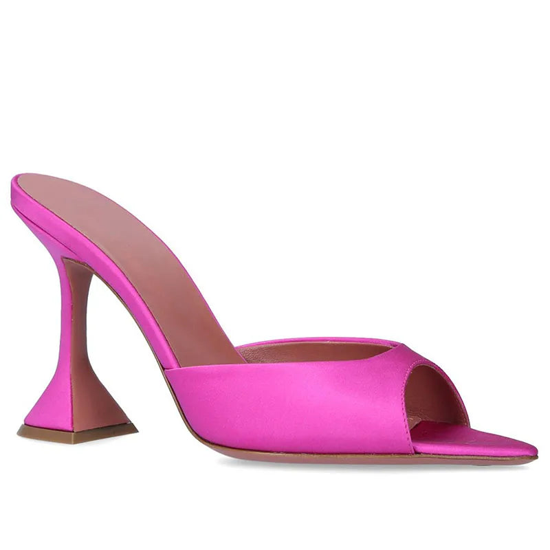 High Quality Pointed Toe Shoes Ladies High Heel Mules Womens Heels Heeled Sandals