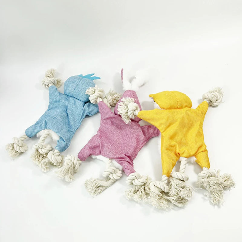 No Stuffed Squeaky Pet Toys for Small Medium Dogs Animals Shape with Knot Puppy Dog Chew Toy Chihuahua Pug Juguetes Para Perro