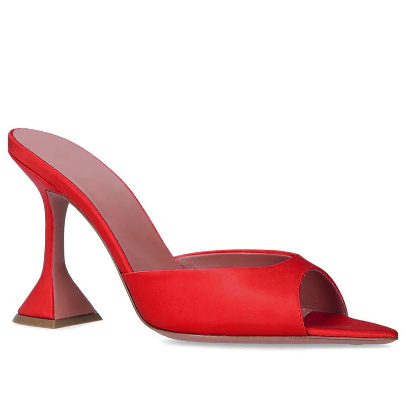 High Quality Pointed Toe Shoes Ladies High Heel Mules Womens Heels Heeled Sandals