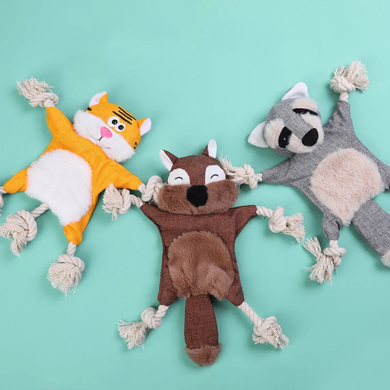 No Stuffed Squeaky Pet Toys for Small Medium Dogs Animals Shape with Knot Puppy Dog Chew Toy Chihuahua Pug Juguetes Para Perro